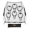 VEVOR 2438.4x2438.4mm Football Trainer Throwing Net, Training Throwing Target Practice Net with 6 Target Pockets