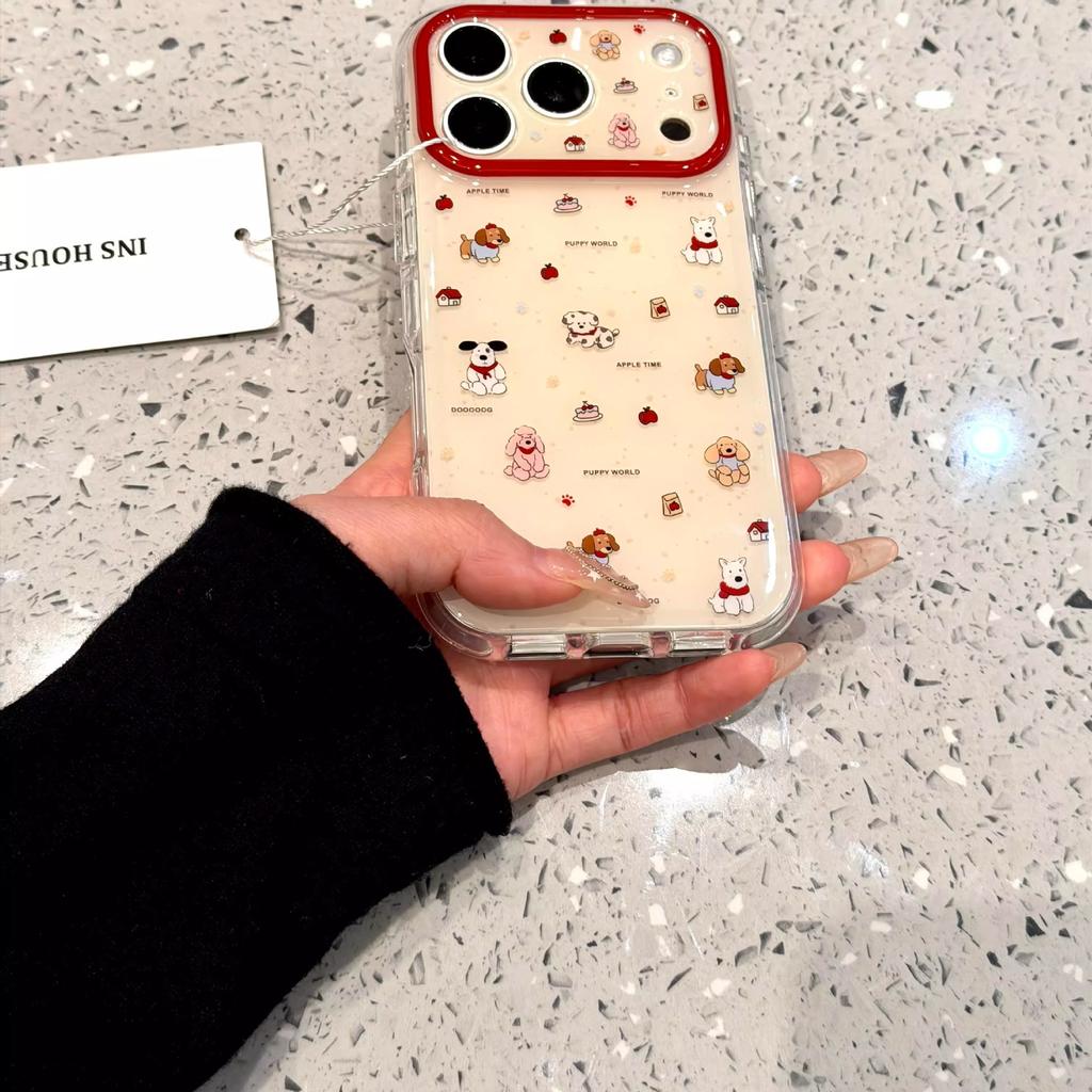 Cute puppy dog suitable for Apple 11promax mobile phone case iPhone11 bracket 11 fine hole 11 hard 11/11