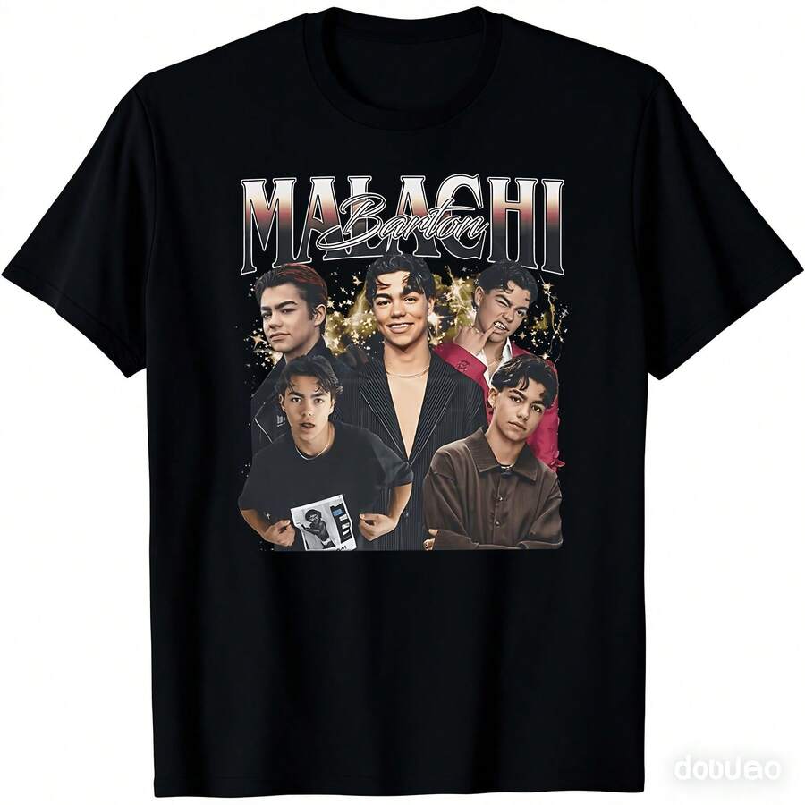 Malachi Barton Retro TShirt For Fans Of The Actor Celebrity Inspired Apparel From Popular TV Show