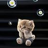 2D Teacup Cat Acrylic Car Vent Clip: Aromatherapy & Waterproof Decoration