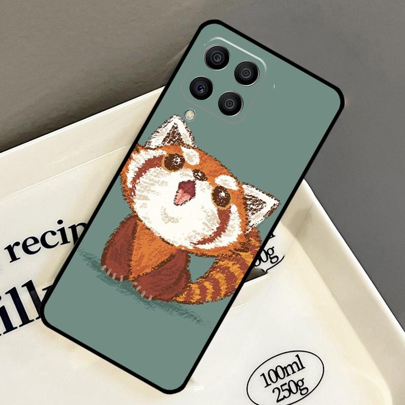 Red Panda Cute Animal Case For Samsung Galaxy M15 M55 M12 M13 M14 M54 M23 M16 M11 M21 M31 M20 M34 M52 M32 M36 M56
