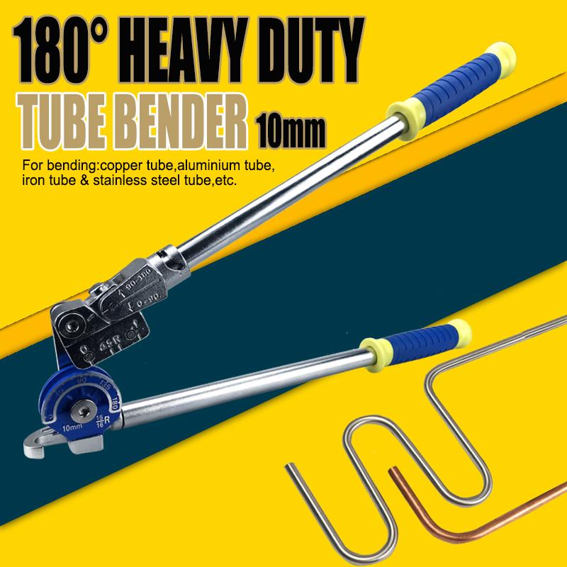 180 Degree 10mm Heavy Duty Tube Bender Non-slip Handle Optional Bending Angle Hose 0-180 Degree Bend and Tube 0-90 Degree Elbow
