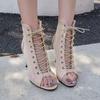 Office Ankle Prom Lady Sexy Stilettos High Heels Footwear Women Dance Heels Shoes Black For Women'S Boots Latin