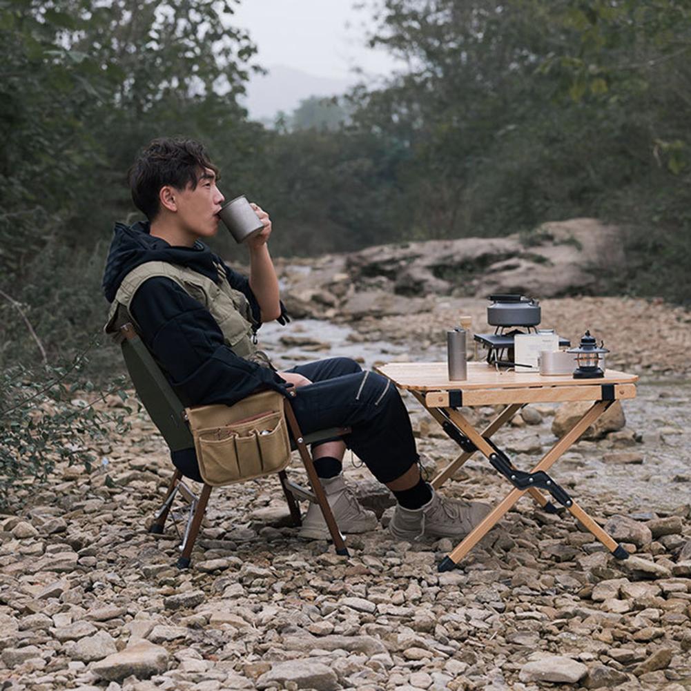 Camping Chair Armrest Storage Bag Multifunctional Chair Armrest Organizer Canvas Couch Arm Organizer Portable for Outdoor Travel