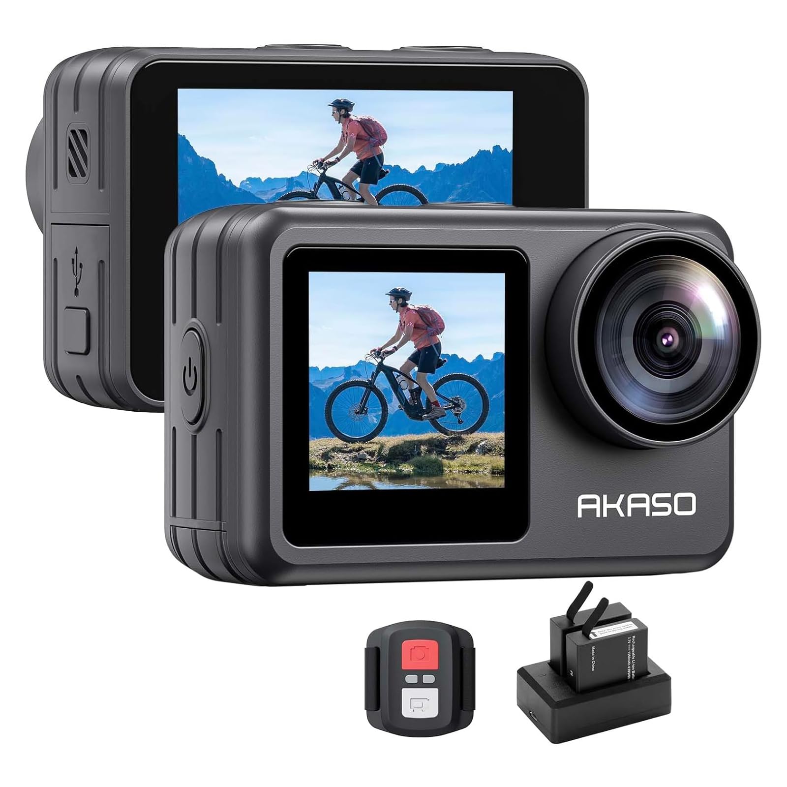 

AKASO Brave 7 LE Екшн-камера 4K IPX7 40M Підводна Зображення Подвійний Колір Час Зовнішній Два 1350mAh Пульт Дистанційного Керування В комплекті, 60 кадрів/сек, 20 Мп, Водонепроникна, чорний