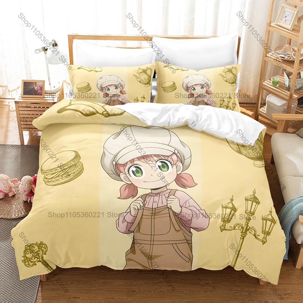 Anya Forger Family Duvet Cover + 2 Pillowcases 3D Anime Print Polyester Bedding Kawaii Fashion Bedroom Decor Bed Linens