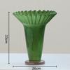 Lotus Leaf Edge Decorative Glass Vase Hydroponics Plant Pot Table Decoration Flowers Arrangement Vases Room Aesthetic Decor