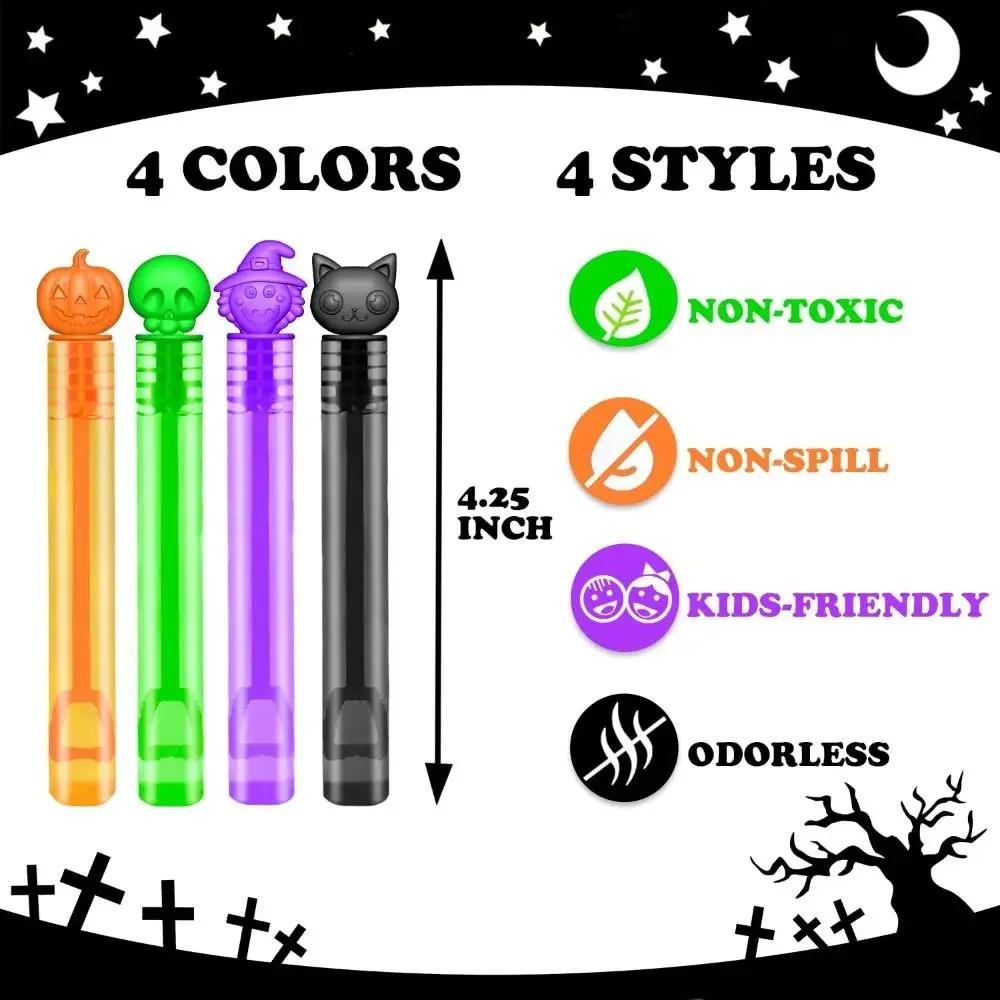 20 PCS Halloween Treats Plastic Mini Bubble Wands Refillable Empty Soap Bottle Prizes Trinkets Goody Bag Stuffer Party