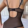 European & American Leopard Print Sheer Temptation Sexy Lingerie Bodysuit W658