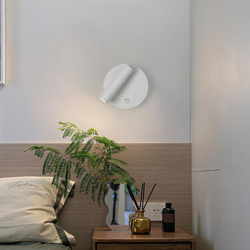 Minimalist LED Wall Lamp Reading Light for Corridor Bedroom Hotel Study Night Light Adjustable Rotate Wall Sconce 3W  Spotlight