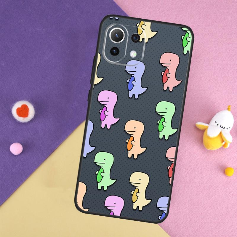 Cute Dinosaur Tea-Rex Case For Xiaomi 15 Ultra 13 14 14T 11T 12T 13T Pro POCO X7 Pro X3 X5 X6 F5 F6 M6 Pro Cover