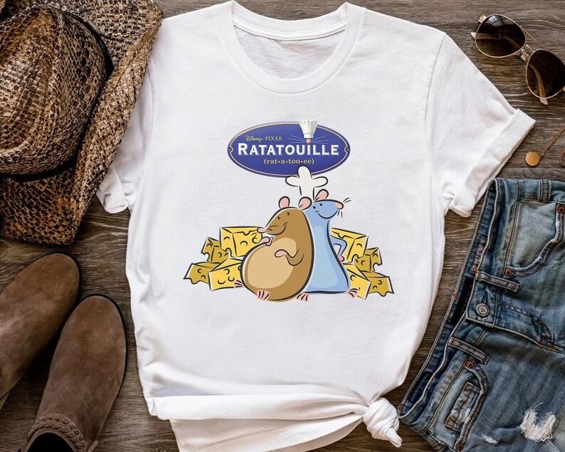 Poster Logo Titolo Disney Pixar Ratatouille Maglietta Piccolo Chef Remy, Maglietta Unisex Magic Kingdom Regalo Compleanno Famiglia Adulto Bambino Piccolo Tee