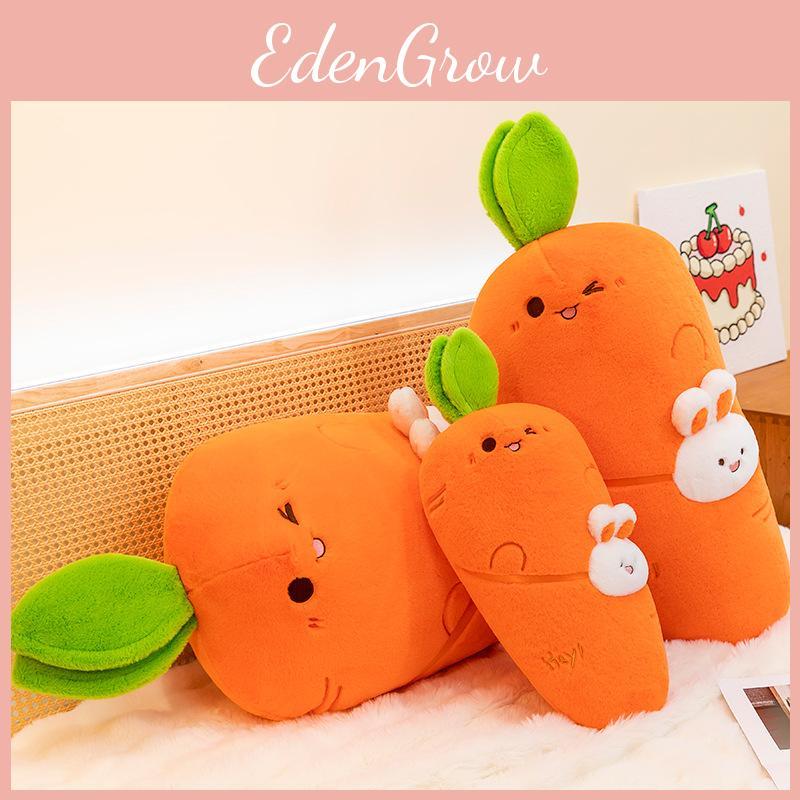 Plush Carrot Rabbit With Long Strap Kids Sleeping Pillow Cuddly Home Decor