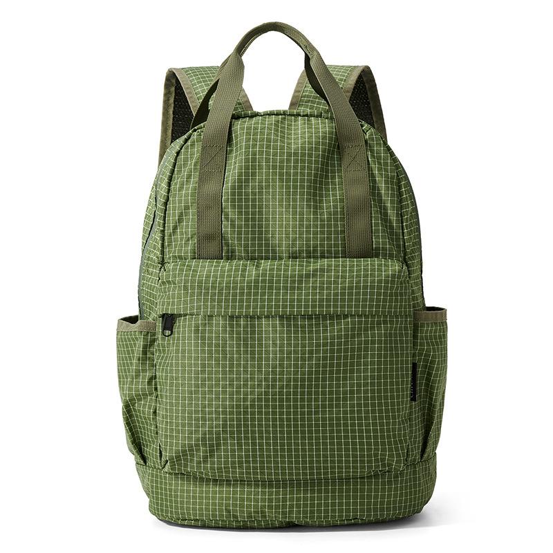 Schoolbag new Korean version fashion backpack casual plaid Japanese laptop bag multi-functional foldable student schoolbag
