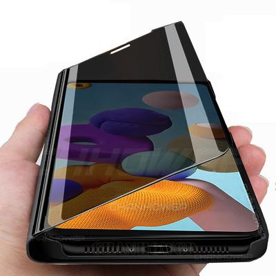 For Samsung A21S Case Glossy Mirror Smart Flip Phone Cases For Samsung Galaxy A21s A 21s A217F 6.5" 2020 Stand Book Protective Cover Coque Fundas