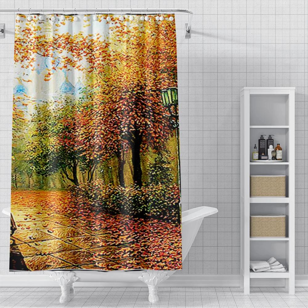 Domowe zasłony prysznicowe do łazienki Krajobraz zwierzęta wodoodporna tkanina zasłony łazienkowe nowoczesna zasłona prysznicowa 180x200 240x200