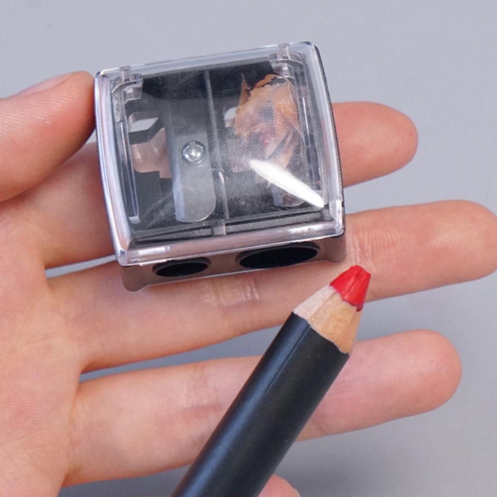 Double-ended Makeup Pencil Sharpener, Suitable, Eyebrow Pencil, Easy To Use Makeup Tool, High Quality With Cover, Suitable For Women