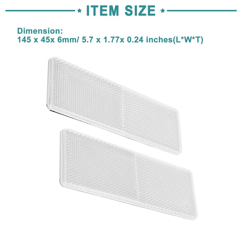 ACROPIX Reflector Adhesive Reflector Universal 145mm x 50mm White 2pcs