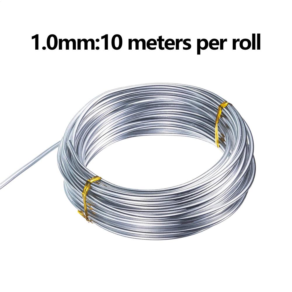 Aluminum Craft Wire Silver Color Bendable Craft Wire Craft Supplies Metal Wire for Doll Skeletons Sculptures Car Bicycles Models