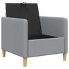 Storage Sofa in Light Grey 72 x 78 x 87 cm Polyester