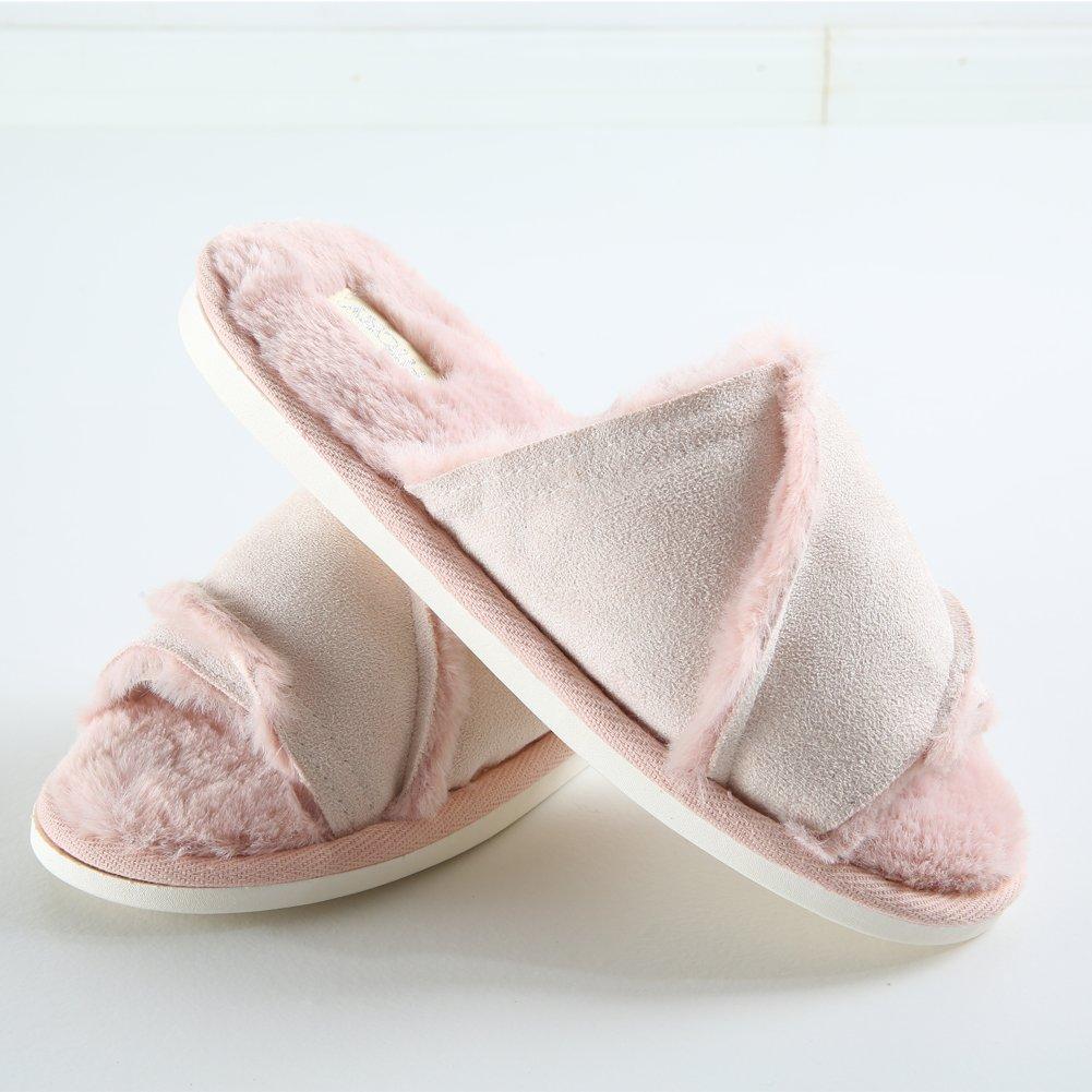 Fitri Winter Room Warm and Warm Women's Slippers, Stylish, Fluffy, Shoes,