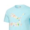 Puma Florida Summer Logo Letter Print Round Neck Short Sleeve T-Shirt Unisex T-Shirt Light-Blue 533999-62