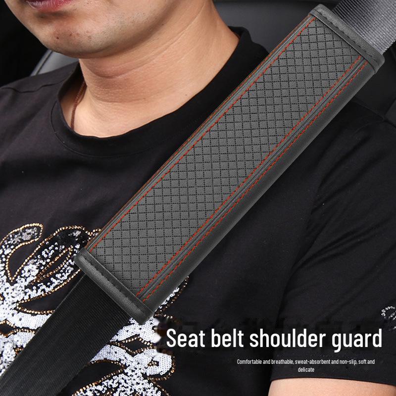 Leather Universal Car Seat Belt Shoulder Pad - Protective Cover