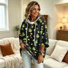 Women's Christmas Print Hooded Sweatshirt with Drawstrings, Loose Fit Casual Pullover Top