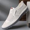 Plus Size Men's Soft Sole Leather Spring Shoes - Breathable, Lightweight, Casual, British Style, Trendy Driving Shoes