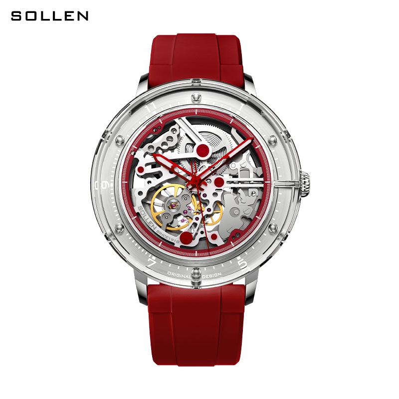 Solon Men's 2021 Automatic Glazed Transparent Mechanical Watch