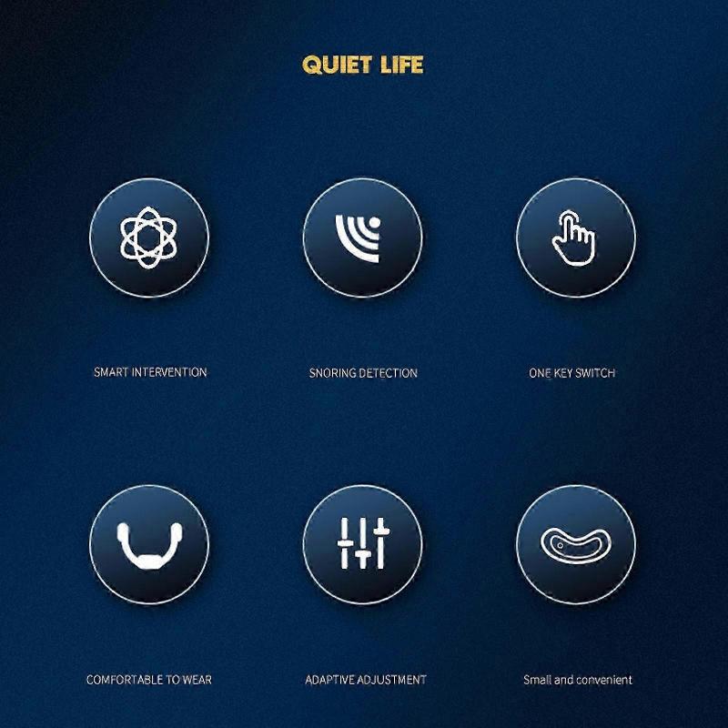 Home Black Anti-snoring Sleep Stop Artifact Portable Rechargeable Smart Breathing Wear Stop Snoring Device PU8571