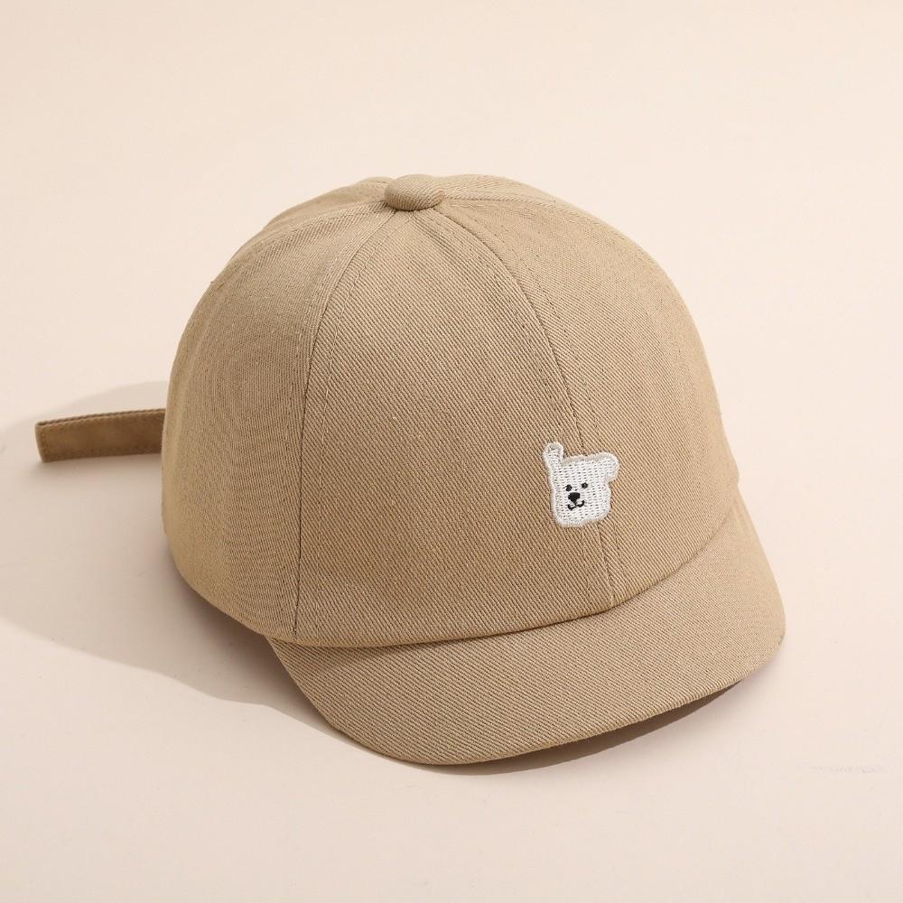Casual Baby Baseball Hat Cartoon Bear Embroidery Sunshade Hat Fashion Duck Tongue Hat  Baby