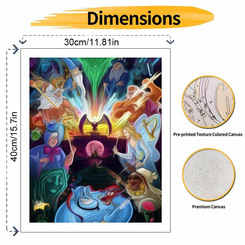 Disney Digital Oil Painting Magic Character Fantasy Art Handmade Diy Gift Home Decoration