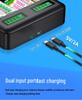 Eight-Slot USB LCD Universal Charger for AA/AAA/C/D Ni-MH Batteries with Type-C Charging