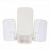 Toothbrush Cleaner Rechargeable Wall Mounted Tooth Brush Holder with 2 Slots and Timer Function for Bathroom