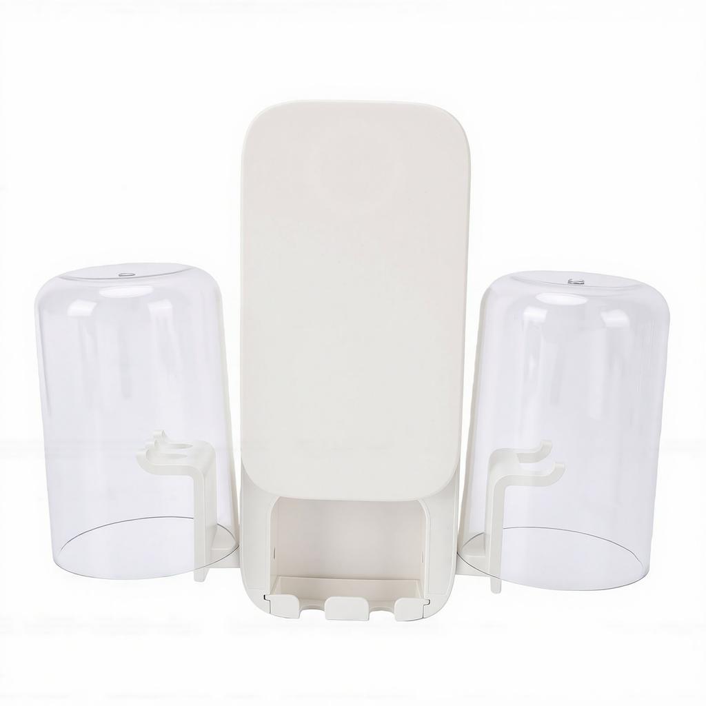 Toothbrush Cleaner Rechargeable Wall Mounted Tooth Brush Holder with 2 Slots and Timer Function for Bathroom