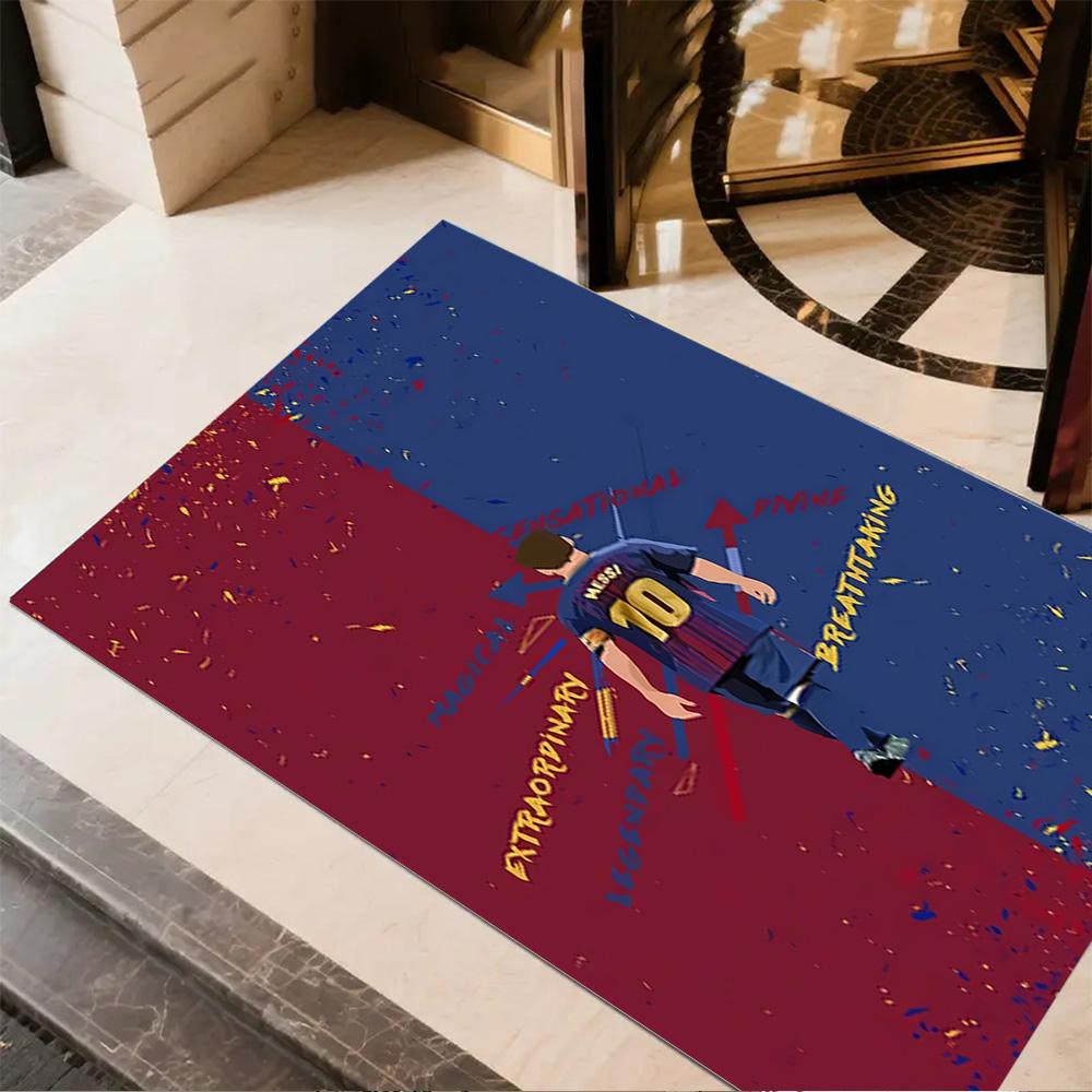 Barcelona Legend Messi Area Rug Perfect for Study room Foyer Bedrooms Dining Room Antislip Carpet Anime Office Decor Best for Christmas