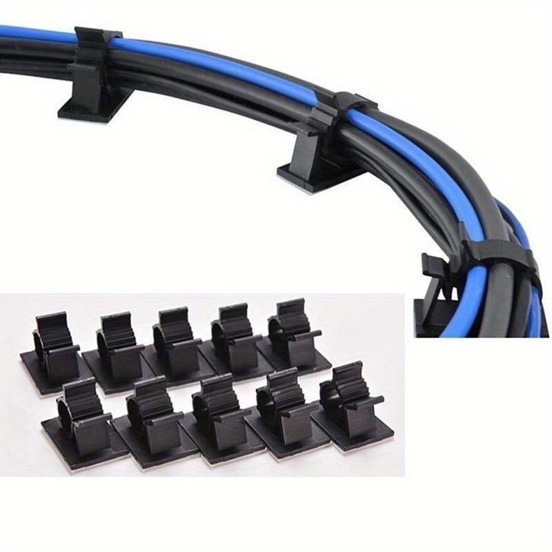 1pcs New Adhesive Backed Nylon Wire Adjustable Cable Clips Clamps Black