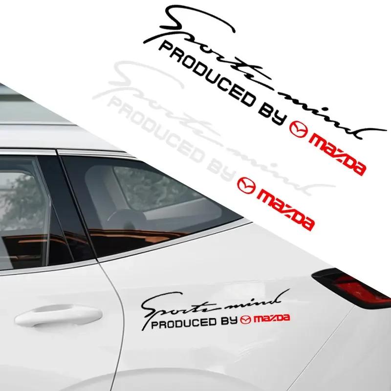 För Mazda 3 6 CX5 2 CX3 CX9 MX5 RX8 Axela Demio Atenza MS Sport Design Bil Fram Strålkastare Ögonbryn 3D Klistermärke Emblem Dekor