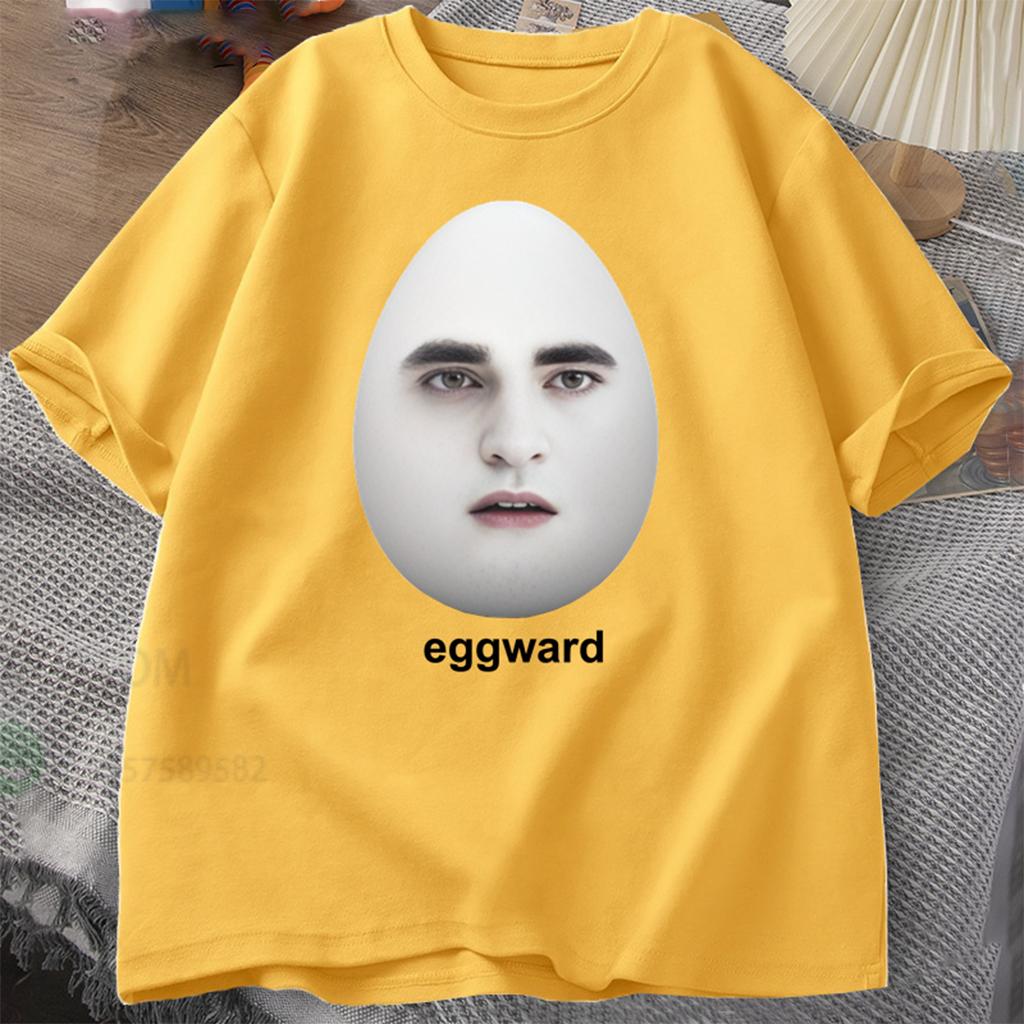 Twilight Eggward Meme T-Shirts Men Edward Cullen Parody Humor Graphic T shirt Casual Cotton Short Sleeve printed Tshirt Tops Tee
