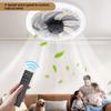 Modern Ceiling Fan Light LED Intelligent  Remote Control Dimmable Quiet Bedroom Restaurant Living Room E27 Base Ceiling Fan