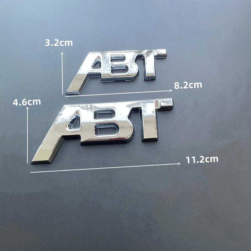 For Audi RS3 3D Metal ABT Logo Letters Car Emblem Badge For Audi A5 A7 A1 SQ5 TT RS6 RS3 Q7 Q5 Q8 A3 VW Golf 7 ABT Sticker Accessories