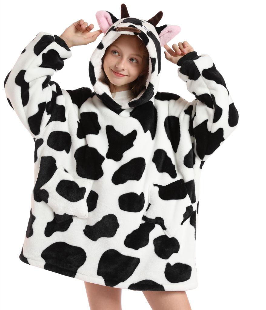 Autumn and Winter Sports and Leisure Warm TV Blanket Senior Children's Plush Comfortable Soft Bathrobe Warm Fluffy Robe