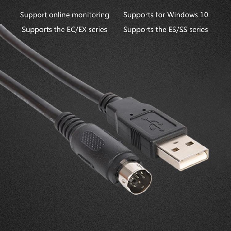 for Delta PLC Programming Cable DVP ES EX EH EC SE SV SS Series Cable USBACAB230