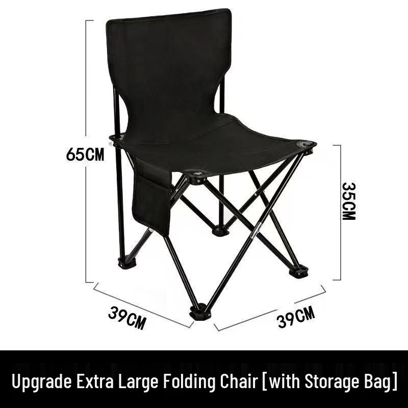 Portable Outdoor Folding Chair - Ideal for Camping, Fishing, Beach, and BBQs with Durable Oxford Cloth Seat