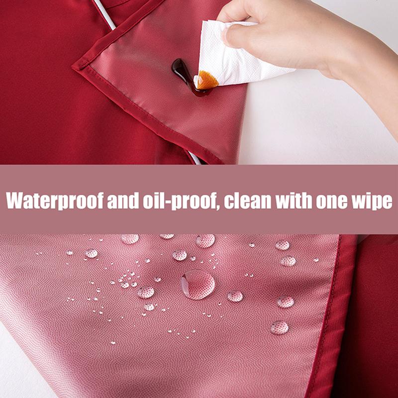 Fashionable Slim Waistcoat Apron Waterproof Waist Strap Apron Solid Color Oil-Proof Cooking Baking Uniform Breathable