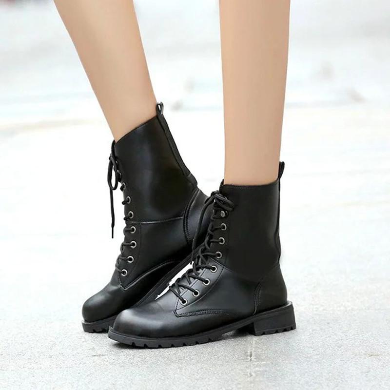 Autumn and winter new British Martin boots thick heel women's boots retro couple boots generation