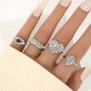 Hot-selling niche design open stacking ring women's versatile adjustable ring set
