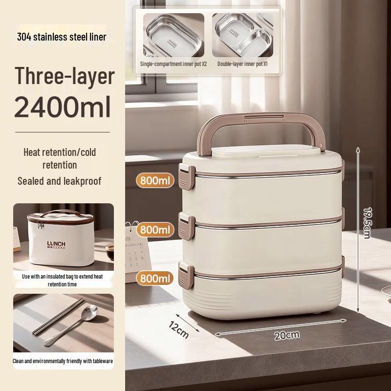 

Ru Han Insulated Bento Lunch Box with Compartments