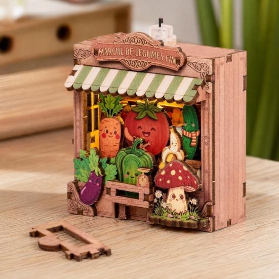 Mini Cute Refrigerator Magnets DIY 3D Puzzle Magnetic Building Blocks Assemble